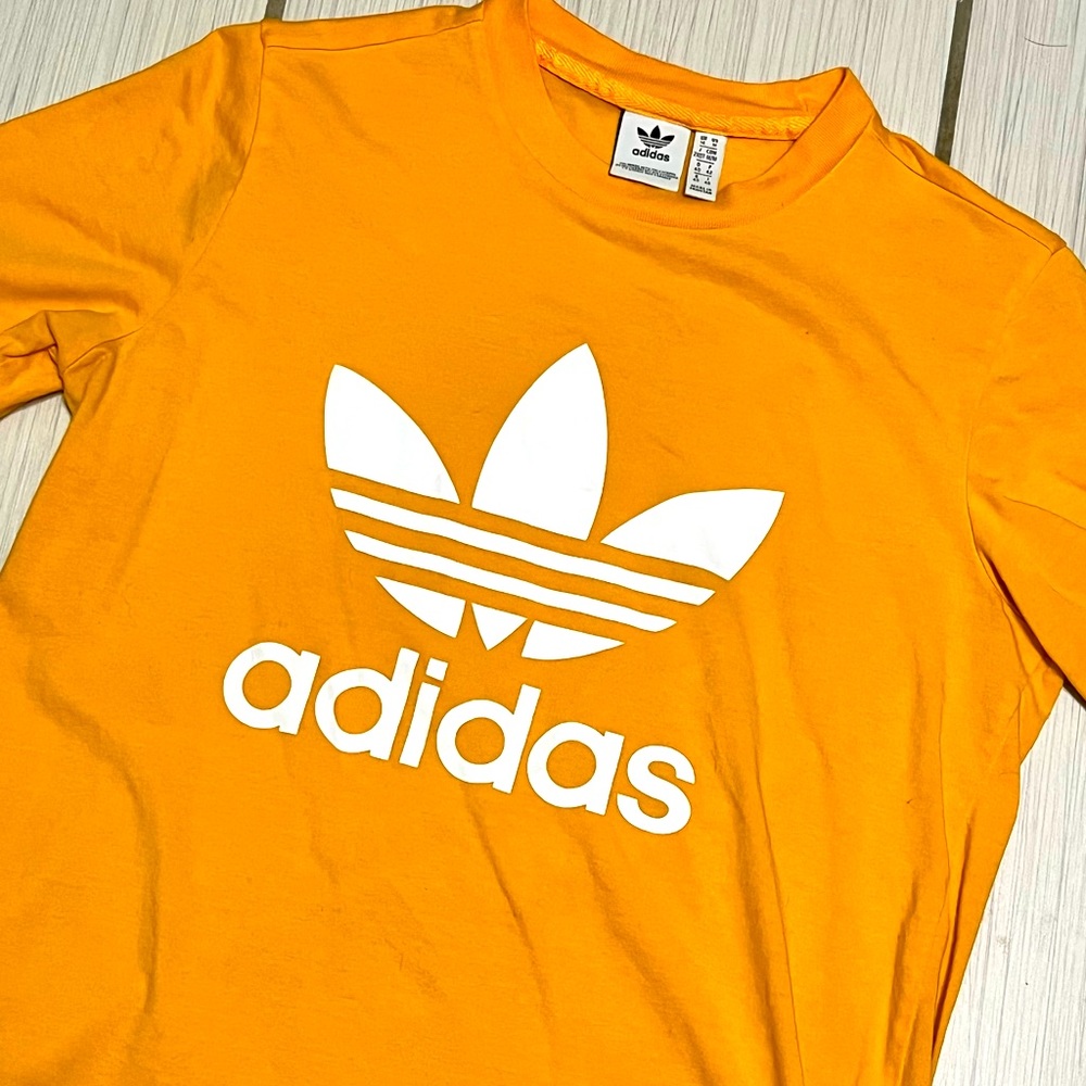 Short Sleeve Orange Adidas Tee